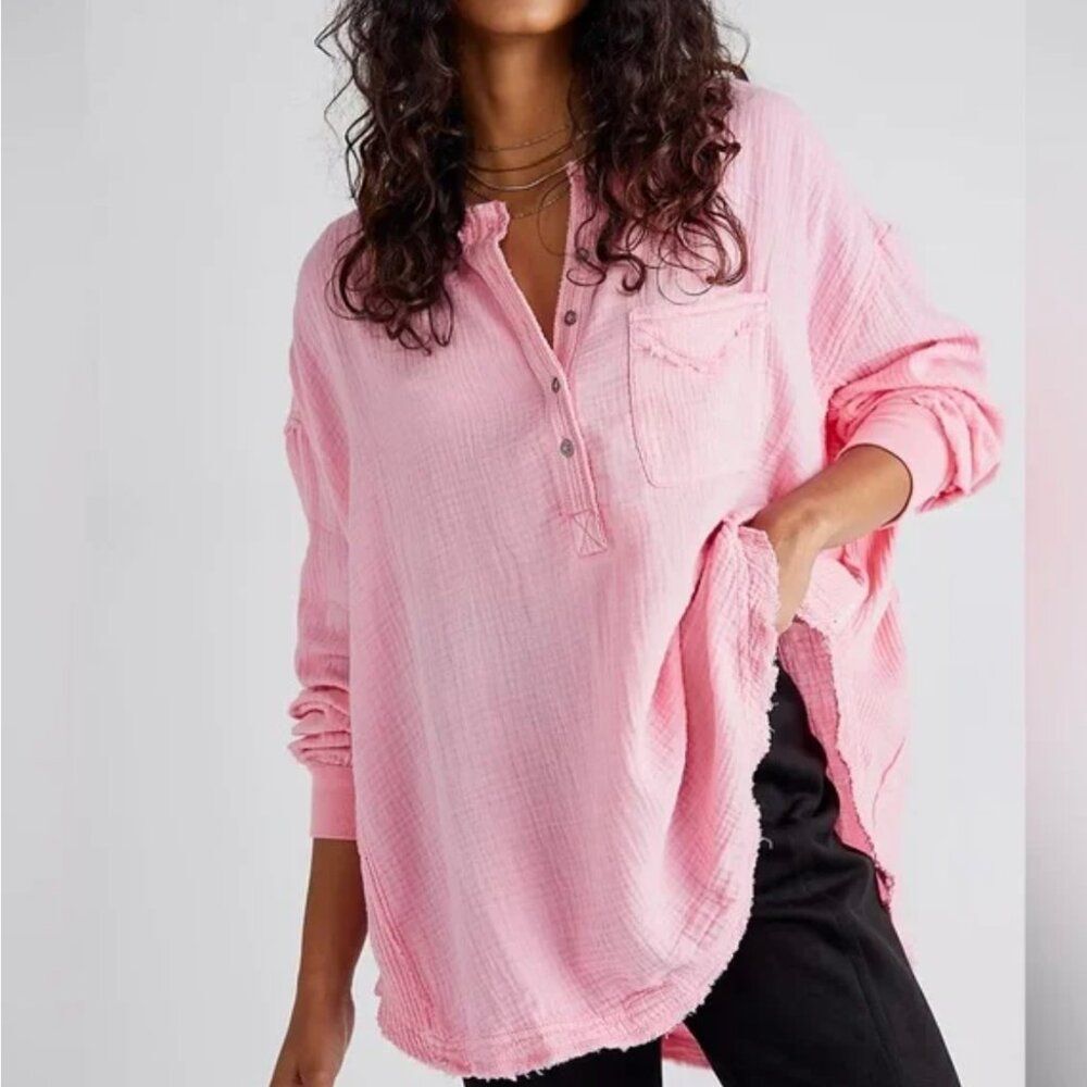 Free People We The Free Palo Santo Pullover Double Bubble Oversized Size L
